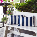 Weather Resistant Navy Polyester Indoor Outdoor Pillow 14x20 - Serenova - Omega Lifestyles