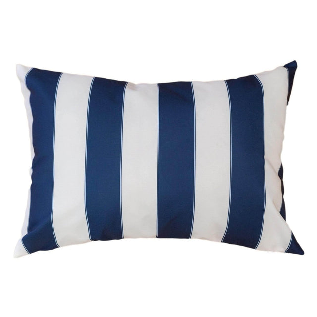 Weather Resistant Navy Polyester Indoor Outdoor Pillow 14x20 - Serenova - Omega Lifestyles
