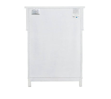 White 5 - Drawer Engineered Wood Farmhouse Chest - Serenova - Omega Lifestyles