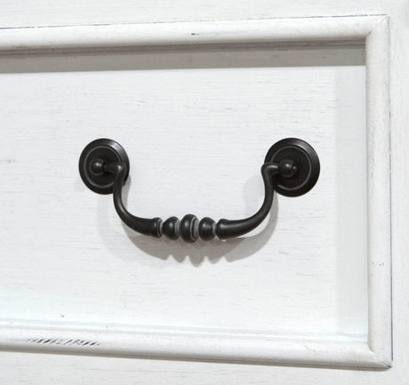 White 5 - Drawer Engineered Wood Farmhouse Chest - Serenova - Omega Lifestyles