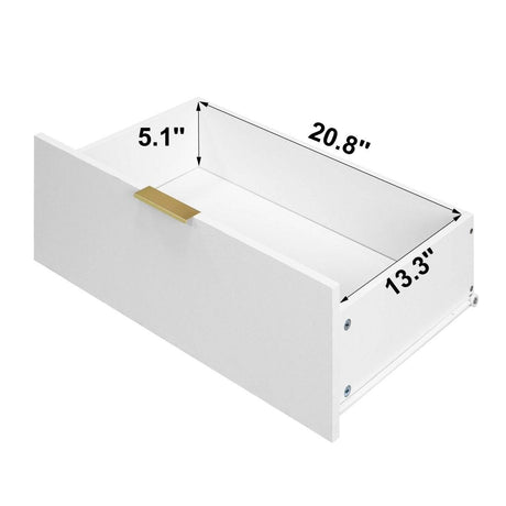 White 8-Drawer Tall Particleboard Storage Dresser - Omega Lifestyles