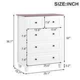 White Classic Modern 5-Drawer Wood Dresser - Sleep Galleria