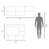 White Engineered Wood Kitchen Storage Cabinet Set - Omega Lifestyles