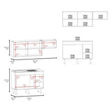 White Engineered Wood Kitchen Storage Cabinet Set - Omega Lifestyles