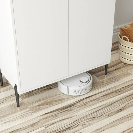 White Engineered Wood Wine Bar Cabinet With Storage - Omega Lifestyles