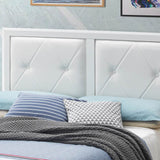 White MDF Full Bed Frame With Transitional Style - Serenova - Omega Lifestyles