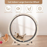 Wooden Silent Indoor Cat Exercise Running Wheel - Serenova - Omega Lifestyles