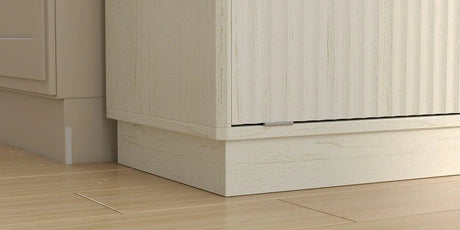 Woodgrain Tilt-Out Trash Can Cabinet With Drawer - Omega Lifestyles