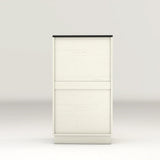 Woodgrain Tilt-Out Trash Can Cabinet With Drawer - Omega Lifestyles