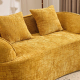 Yellow Chenille Foam Spring Two-Seater Soft Sofa - Omega Lifestyles