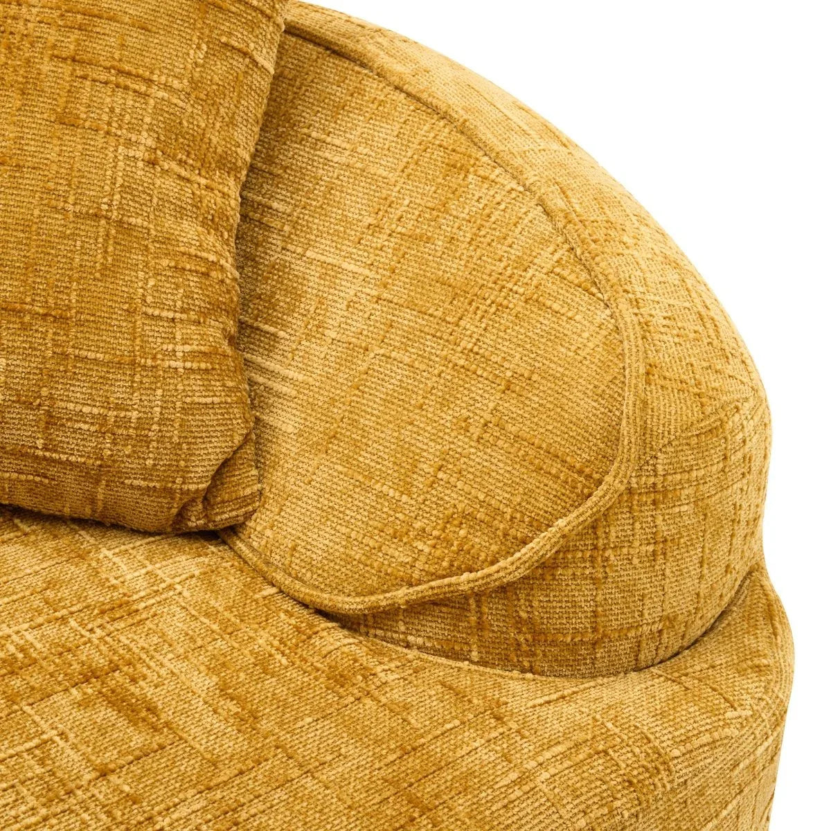 Yellow Chenille Foam Spring Two-Seater Soft Sofa - Omega Lifestyles