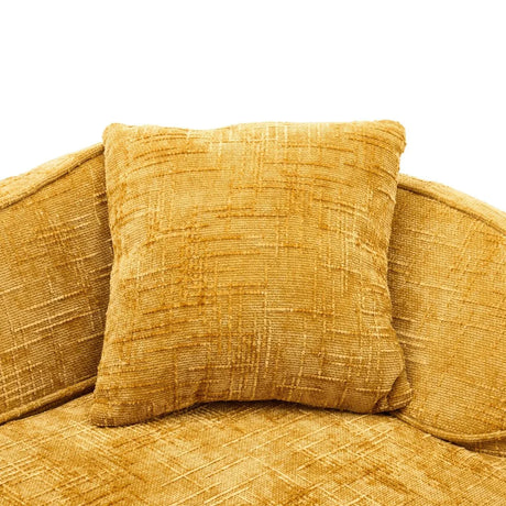 Yellow Chenille Foam Spring Two-Seater Soft Sofa - Omega Lifestyles