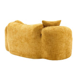 Yellow Chenille Foam Spring Two-Seater Soft Sofa - Omega Lifestyles