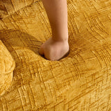 Yellow Chenille Foam Spring Two-Seater Soft Sofa - Omega Lifestyles