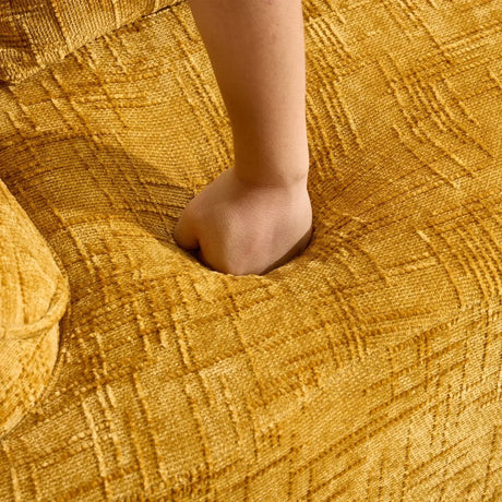 Yellow Chenille Foam Spring Two-Seater Soft Sofa - Omega Lifestyles