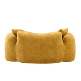 Yellow Chenille Foam Spring Two-Seater Soft Sofa - Omega Lifestyles