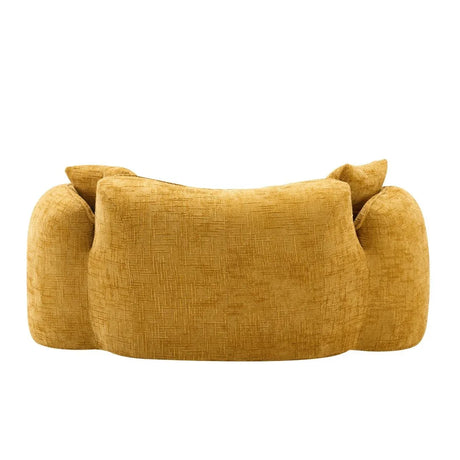 Yellow Chenille Foam Spring Two-Seater Soft Sofa - Omega Lifestyles