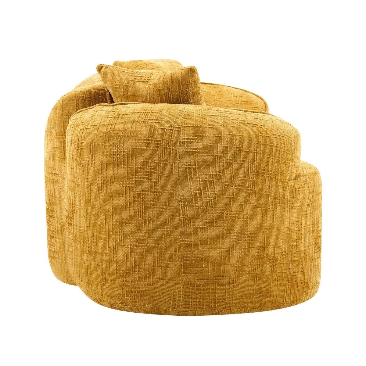 Yellow Chenille Foam Spring Two-Seater Soft Sofa - Omega Lifestyles