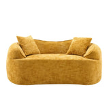 Yellow Chenille Foam Spring Two-Seater Soft Sofa - Omega Lifestyles