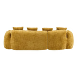Yellow Chenille L-Shaped Medium-Soft 4-Seat Sofa - Omega Lifestyles