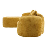 Yellow Chenille L-Shaped Medium-Soft 4-Seat Sofa - Omega Lifestyles