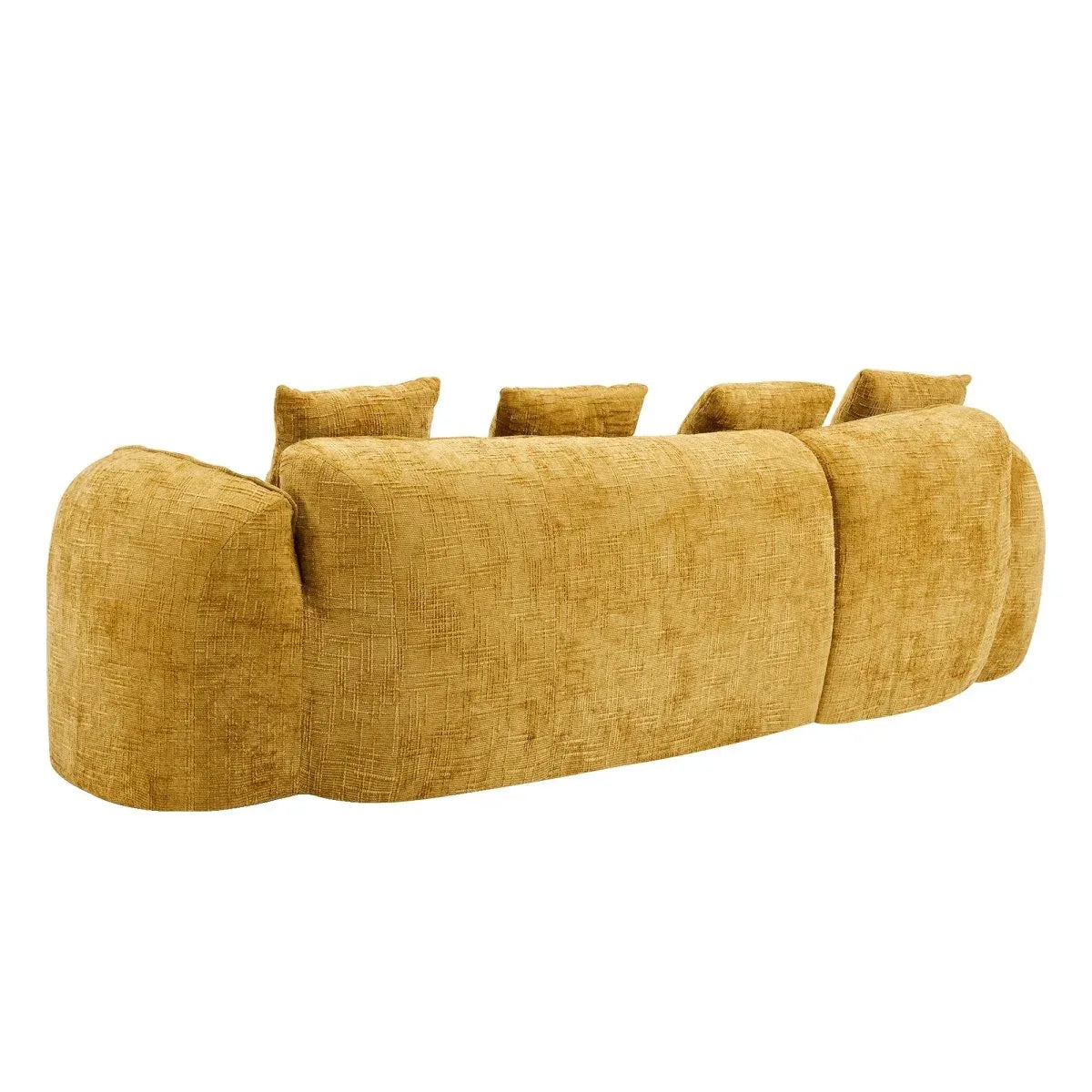 Yellow Chenille L-Shaped Medium-Soft 4-Seat Sofa - Omega Lifestyles