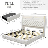LED Bed Frame with Star Projector and Storage Drawers - Omega Lifestyles