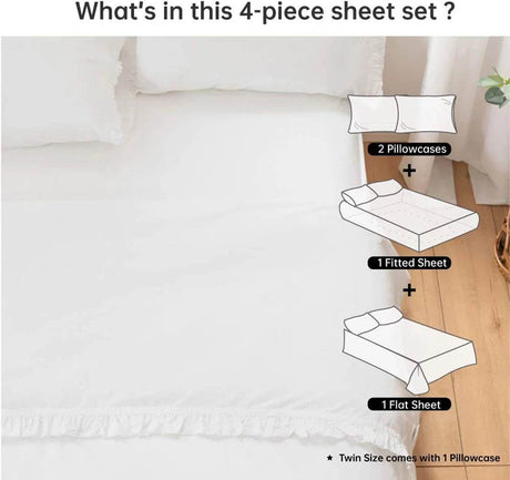 3-Piece 100% Cotton Soft Sheet Set - Sleep Galleria