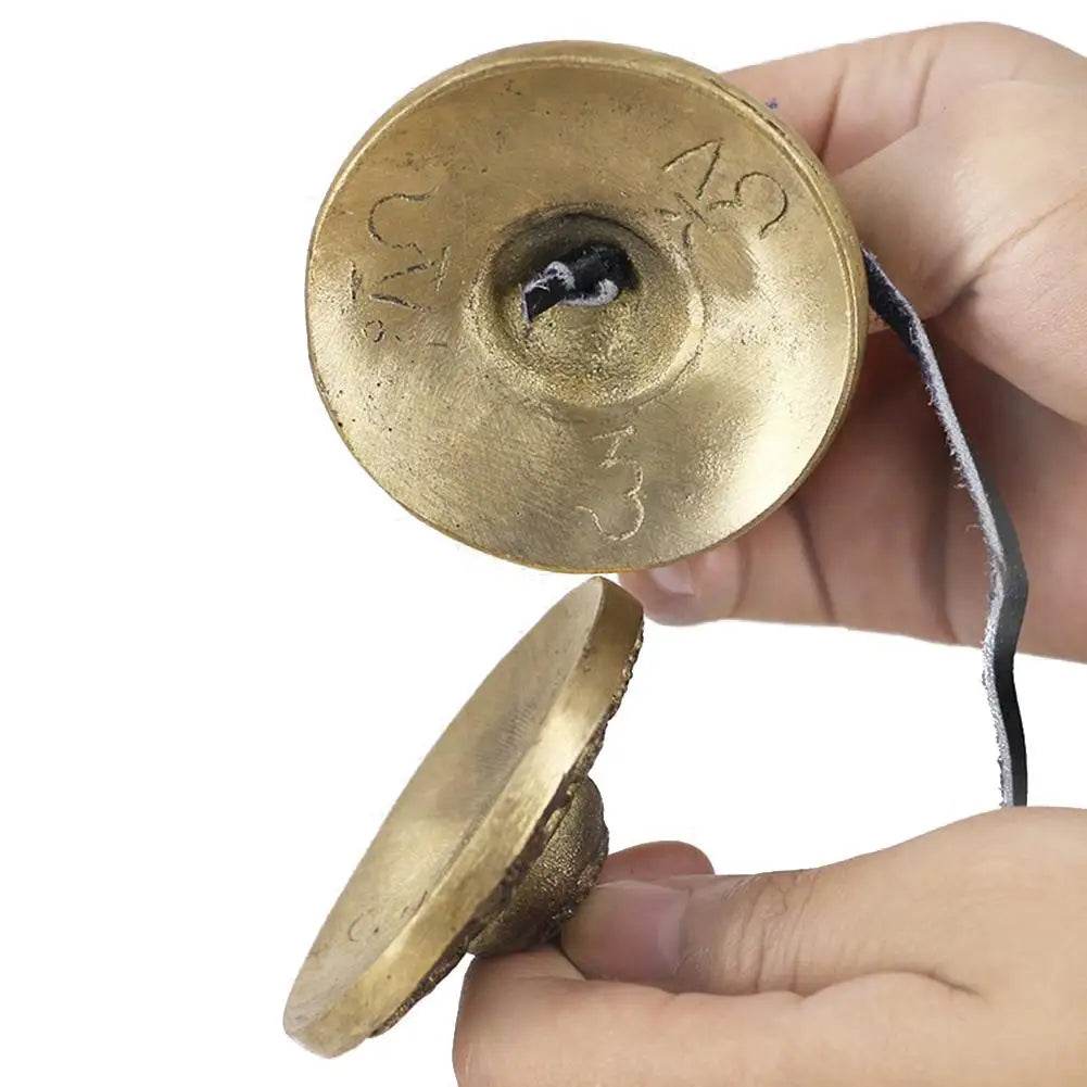 1 Pair Yoga Cymbals Brass Cymbal Bell Chimes Tibetan Buddhist Style Tingsha Meditation Yoga Accessory Instrument Cymbals Yoga - Omega Lifestyles