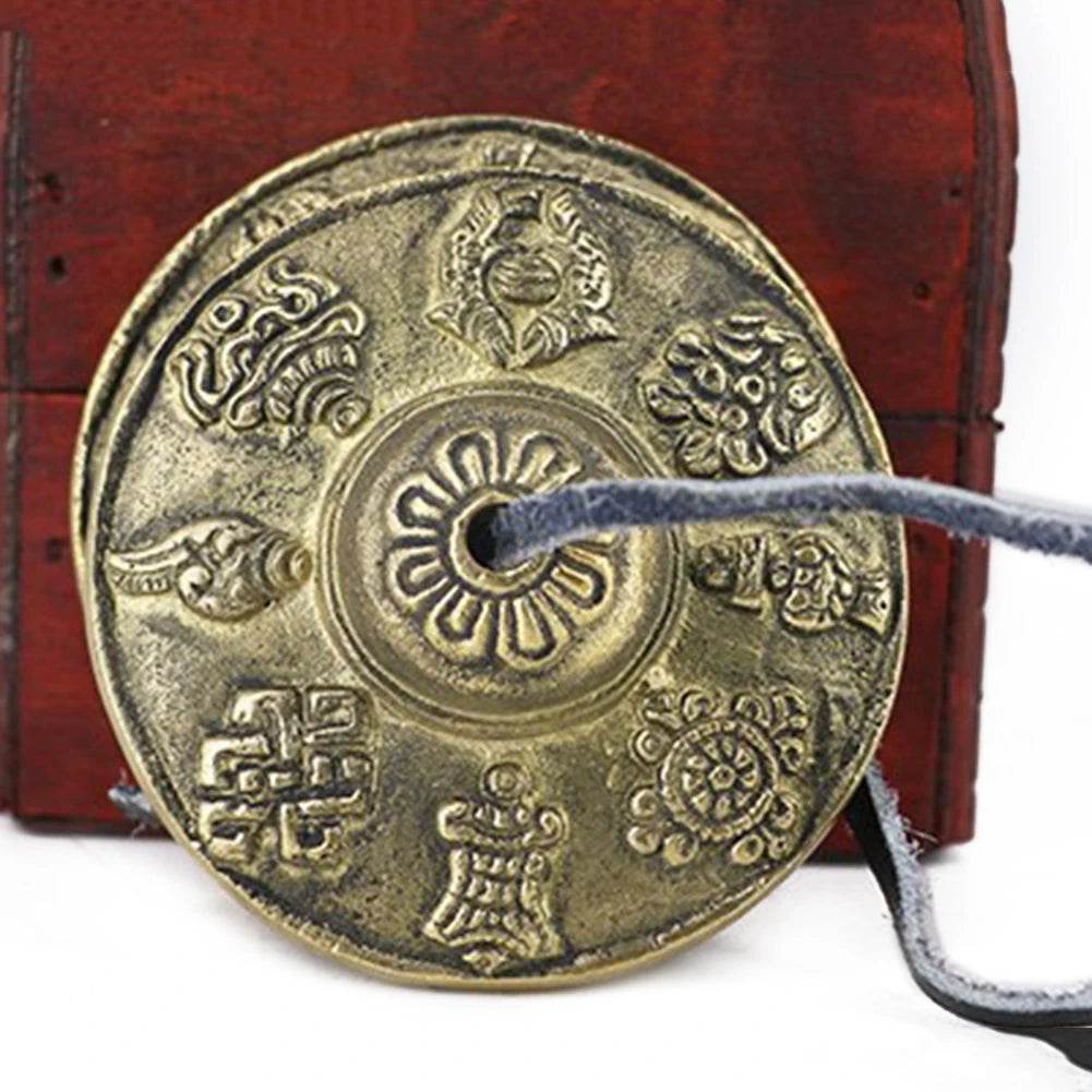 1 Pair Yoga Cymbals Brass Cymbal Bell Chimes Tibetan Buddhist Style Tingsha Meditation Yoga Accessory Instrument Cymbals Yoga - Omega Lifestyles