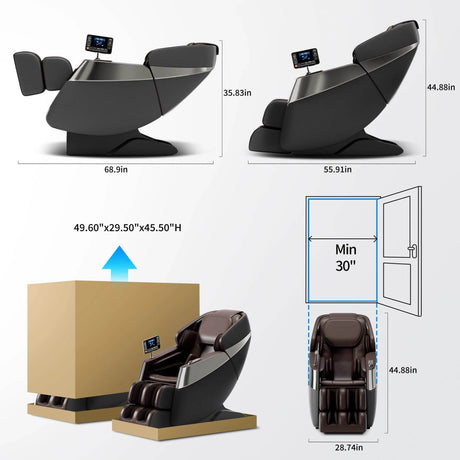 1 Year Warranty USA Local Delivery 4D Airbag Zero Gravity full body Massage Chair Home 3D Foot Roller Shiatsu Office Chair - Sleep Galleria