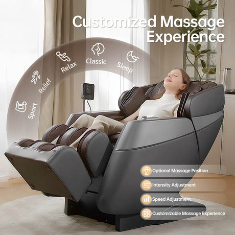 1 Year Warranty USA Local Delivery 4D Airbag Zero Gravity full body Massage Chair Home 3D Foot Roller Shiatsu Office Chair - Sleep Galleria