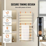 10-Bar Towel Warmer Rack Wall-Mounted Heated Towel Rack Bathroom Silver - Sleep Galleria
