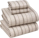 100% Cotton Sheets Queen Size Set, 4 Pieces, Soft & Breathable Percale Weave Bedding, Deep Pocket 16", Hotel Standard, Crisp Co - Omega Lifestyles