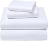 100% Cotton Sheets Queen Size Set, 4 Pieces, Soft & Breathable Percale Weave Bedding, Deep Pocket 16", Hotel Standard, Crisp Co - Omega Lifestyles