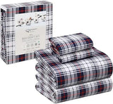 100% Cotton Sheets Queen Size Set, 4 Pieces, Soft & Breathable Percale Weave Bedding, Deep Pocket 16", Hotel Standard, Crisp Co - Omega Lifestyles