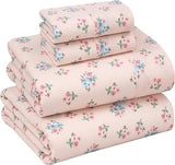 100% Cotton Sheets Queen Size Set, 4 Pieces, Soft & Breathable Percale Weave Bedding, Deep Pocket 16", Hotel Standard, Crisp Co - Omega Lifestyles