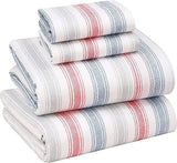 100% Cotton Sheets Queen Size Set, 4 Pieces, Soft & Breathable Percale Weave Bedding, Deep Pocket 16", Hotel Standard, Crisp Co - Omega Lifestyles