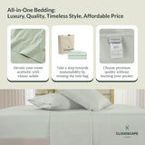 100% Egyptian Cotton Sheets Queen Size Bed Set, 4 Pieces Luxury Bedding Sheet, 1000 Thread Count,Hotel Quality, Silky Soft, - Omega Lifestyles