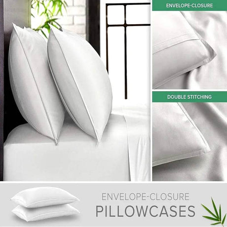 100% Organic Viscose Bamboo Bed Sheet Set - Soft, Breathable, and Eco-Friendly Bedding - Omega Lifestyles