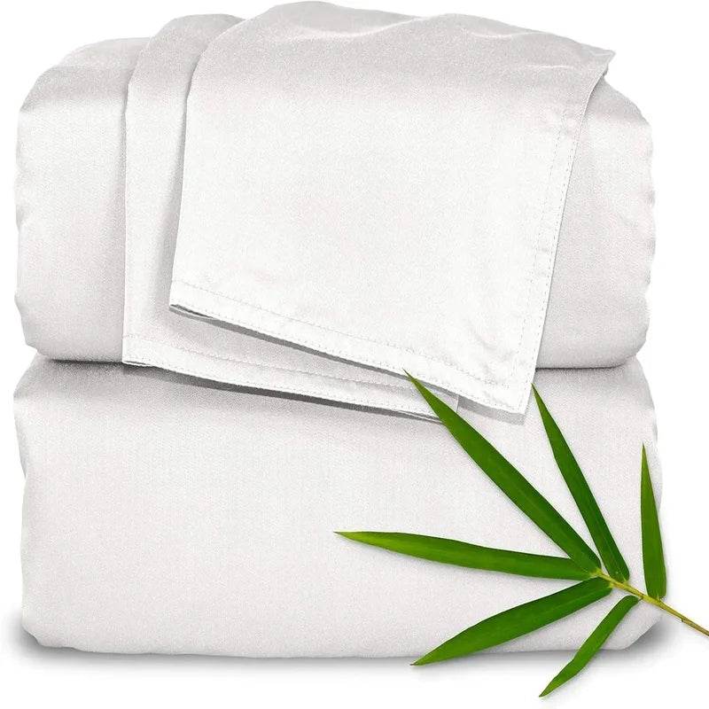 100% Organic Viscose Bamboo Bed Sheet Set - Soft, Breathable, and Eco-Friendly Bedding - Omega Lifestyles