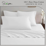 100% Supima Cotton King Sheet Set, Premium Luxury Bed Sheets Set for King Size Mattress, 1200 Thread Count, 4 Pc Set - Omega Lifestyles