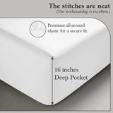 100% Supima Cotton King Sheet Set, Premium Luxury Bed Sheets Set for King Size Mattress, 1200 Thread Count, 4 Pc Set - Omega Lifestyles