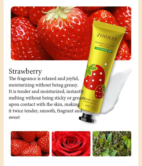 10pcs Fruit and Flower Fragrance Hand Cream Moisturizing Refreshing Nourishing Improving Roughness Hands Skin Care Products - Sleep Galleria