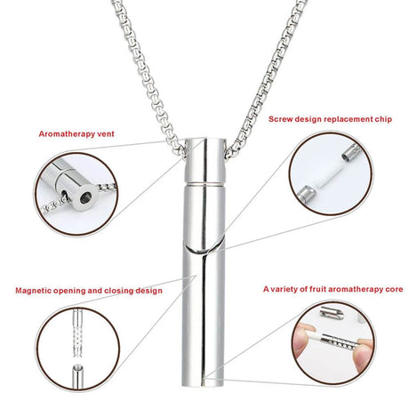 1/10 Flavors Aromatherapy Diffuser Necklace Pendant Quitting Smoking Breathing Necklace Neutral & Essential Oil Diffuser Lockets - Sleep Galleria