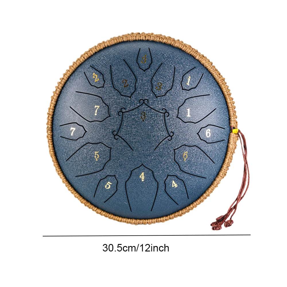 12 Inch D Tone Ethereal Drum Yoga Meditation Sound Healing 15 Notes Percussion Musical Instrument Child Beginner Hand Drum - Omega Lifestyles