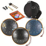 12 Inch D Tone Ethereal Drum Yoga Meditation Sound Healing 15 Notes Percussion Musical Instrument Child Beginner Hand Drum - Omega Lifestyles