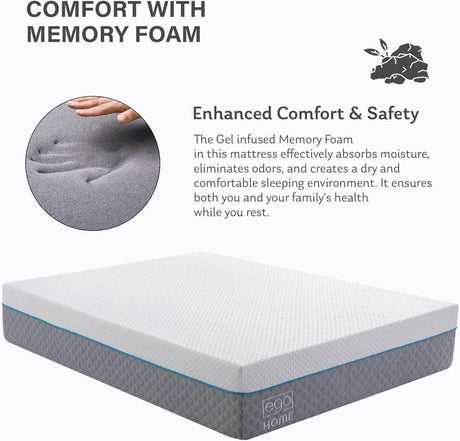 14 Inch Full Memory Foam Mattress Fiberglass Free Mattress Bed in a Box Gel Mattress Medium Firm Mattress CertiPUR-US Certified - Sleep Galleria