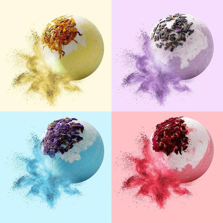 17 styles Shower Bath Salt Ball Dried Flower Ease Tension Natural Essential Oil Bubble Bouncy Explosion Bath Ball Clean Bathtub - Sleep Galleria