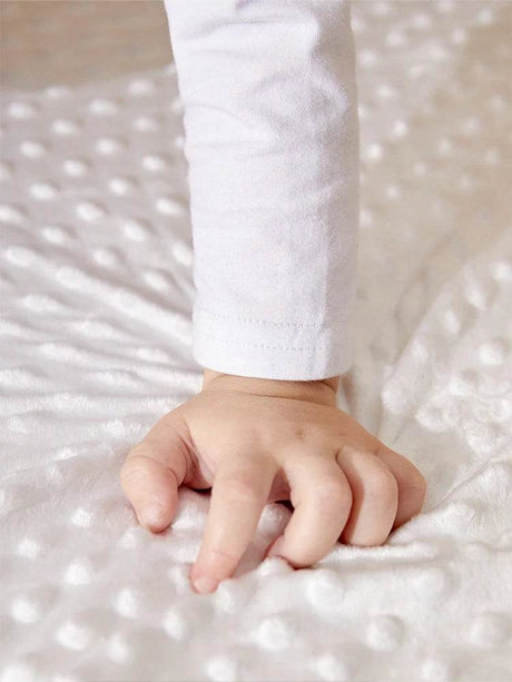1PC Solid Color Dotted Flannel Crib Sheet Crib Mattress Children's Bed Cover For Newborn Bassinet Cradle Sheet Beding - Sleep Galleria